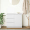 vidaXL - Dressoir - met - lade - 71x35x65 - cm - spaanplaat - wit