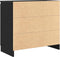 vidaXL - Dressoir - met - lade - 71x35x65 - cm - spaanplaat - zwart - eikenkleurig