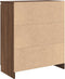vidaXL - Dressoir - met - lade - 71x35x84 - cm - spaanplaat - bruin - eikenkleurig