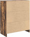 vidaXL - Dressoir - met - lade - 71x35x84 - cm - spaanplaat - gerookt - eikenkleurig