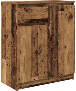 vidaXL - Dressoir - met - lade - 71x35x84 - cm - spaanplaat - oud - hout