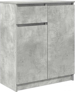 vidaXL - Dressoir - met - lade - 71x35x84 - cm - spaanplaat - betongrijs
