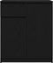 vidaXL - Dressoir - met - lade - 71x35x84 - cm - spaanplaat - zwart - eikenkleurig