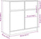 vidaXL - Dressoir - met - lade - 80x34x76 - cm - spaanplaat - bruin - eikenkleurig