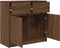 vidaXL - Dressoir - met - lade - 80x34x76 - cm - spaanplaat - bruin - eikenkleurig