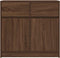 vidaXL - Dressoir - met - lade - 80x34x76 - cm - spaanplaat - bruin - eikenkleurig
