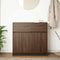 vidaXL - Dressoir - met - lade - 80x34x76 - cm - spaanplaat - bruin - eikenkleurig