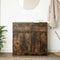 vidaXL - Dressoir - met - lade - 80x34x76 - cm - spaanplaat - gerookt - eikenkleurig