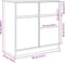 vidaXL - Dressoir - met - lade - 80x34x76 - cm - spaanplaat - grijs - sonoma