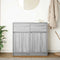 vidaXL - Dressoir - met - lade - 80x34x76 - cm - spaanplaat - grijs - sonoma