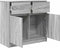 vidaXL - Dressoir - met - lade - 80x34x76 - cm - spaanplaat - grijs - sonoma