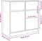 vidaXL - Dressoir - met - lade - 80x34x76 - cm - spaanplaat - oud - hout