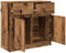 vidaXL - Dressoir - met - lade - 80x34x76 - cm - spaanplaat - oud - hout