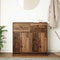 vidaXL - Dressoir - met - lade - 80x34x76 - cm - spaanplaat - oud - hout