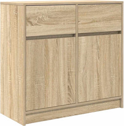 vidaXL - Dressoir - met - lade - 80x34x76 - cm - spaanplaat - sonoma - eikenkleurig