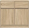 vidaXL - Dressoir - met - lade - 80x34x76 - cm - spaanplaat - sonoma - eikenkleurig