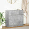 vidaXL - Dressoir - met - lade - 80x34x76 - cm - spaanplaat - betongrijs