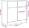 vidaXL - Dressoir - met - lade - 80x34x76 - cm - spaanplaat - betongrijs
