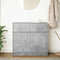 vidaXL - Dressoir - met - lade - 80x34x76 - cm - spaanplaat - betongrijs
