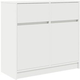 vidaXL - Dressoir - met - lade - 80x34x76 - cm - spaanplaat - wit