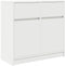 vidaXL - Dressoir - met - lade - 80x34x76 - cm - spaanplaat - wit