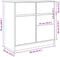 vidaXL - Dressoir - met - lade - 80x34x76 - cm - spaanplaat - wit