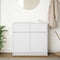 vidaXL - Dressoir - met - lade - 80x34x76 - cm - spaanplaat - wit