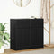 vidaXL - Dressoir - met - lade - 80x34x76 - cm - spaanplaat - zwart - eikenkleurig