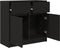 vidaXL - Dressoir - met - lade - 80x34x76 - cm - spaanplaat - zwart - eikenkleurig
