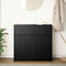 vidaXL - Dressoir - met - lade - 80x34x76 - cm - spaanplaat - zwart - eikenkleurig
