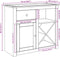 vidaXL - Dressoir - met - lade - Panama - 93x40x80 - cm - massief - grenenhout