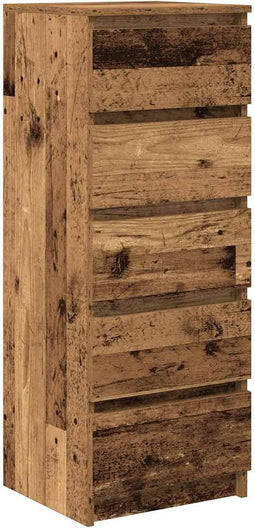 vidaXL - Dressoir - met - lades - 37,5x35x99 - cm - bewerkt - hout - oud - hout
