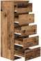 vidaXL - Dressoir - met - lades - 37,5x35x99 - cm - bewerkt - hout - oud - hout