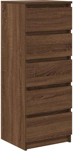 vidaXL - Dressoir - met - lades - 37,5x35x99 - cm - spaanplaat - bruin - eikenkleurig