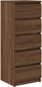 vidaXL - Dressoir - met - lades - 37,5x35x99 - cm - spaanplaat - bruin - eikenkleurig