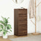 vidaXL - Dressoir - met - lades - 37,5x35x99 - cm - spaanplaat - bruin - eikenkleurig