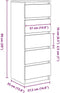 vidaXL - Dressoir - met - lades - 37,5x35x99 - cm - spaanplaat - bruin - eikenkleurig