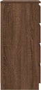 vidaXL - Dressoir - met - lades - 37,5x35x99 - cm - spaanplaat - bruin - eikenkleurig