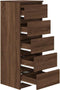 vidaXL - Dressoir - met - lades - 37,5x35x99 - cm - spaanplaat - bruin - eikenkleurig