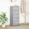 vidaXL - Dressoir - met - lades - 37,5x35x99 - cm - spaanplaat - grijs - Sonoma