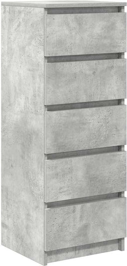 vidaXL - Dressoir - met - lades - 37,5x35x99 - cm - spaanplaat - betongrijs