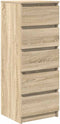 vidaXL - Dressoir - met - lades - 37,5x35x99 - cm - spaanplaat - sonoma - eikenkleurig