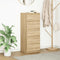 vidaXL - Dressoir - met - lades - 37,5x35x99 - cm - spaanplaat - sonoma - eikenkleurig