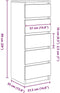 vidaXL - Dressoir - met - lades - 37,5x35x99 - cm - spaanplaat - gerookt - eikenhout