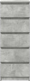 vidaXL - Dressoir - met - lades - 37,5x35x99 - cm - spaanplaat - betongrijs