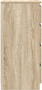 vidaXL - Dressoir - met - lades - 37,5x35x99 - cm - spaanplaat - sonoma - eikenkleurig