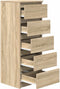 vidaXL - Dressoir - met - lades - 37,5x35x99 - cm - spaanplaat - sonoma - eikenkleurig