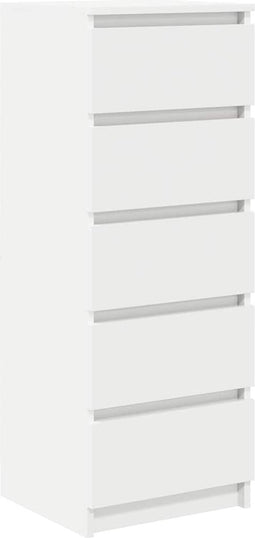vidaXL - Dressoir - met - lades - 37,5x35x99 - cm - spaanplaat - wit