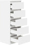 vidaXL - Dressoir - met - lades - 37,5x35x99 - cm - spaanplaat - wit