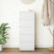 vidaXL - Dressoir - met - lades - 37,5x35x99 - cm - spaanplaat - wit